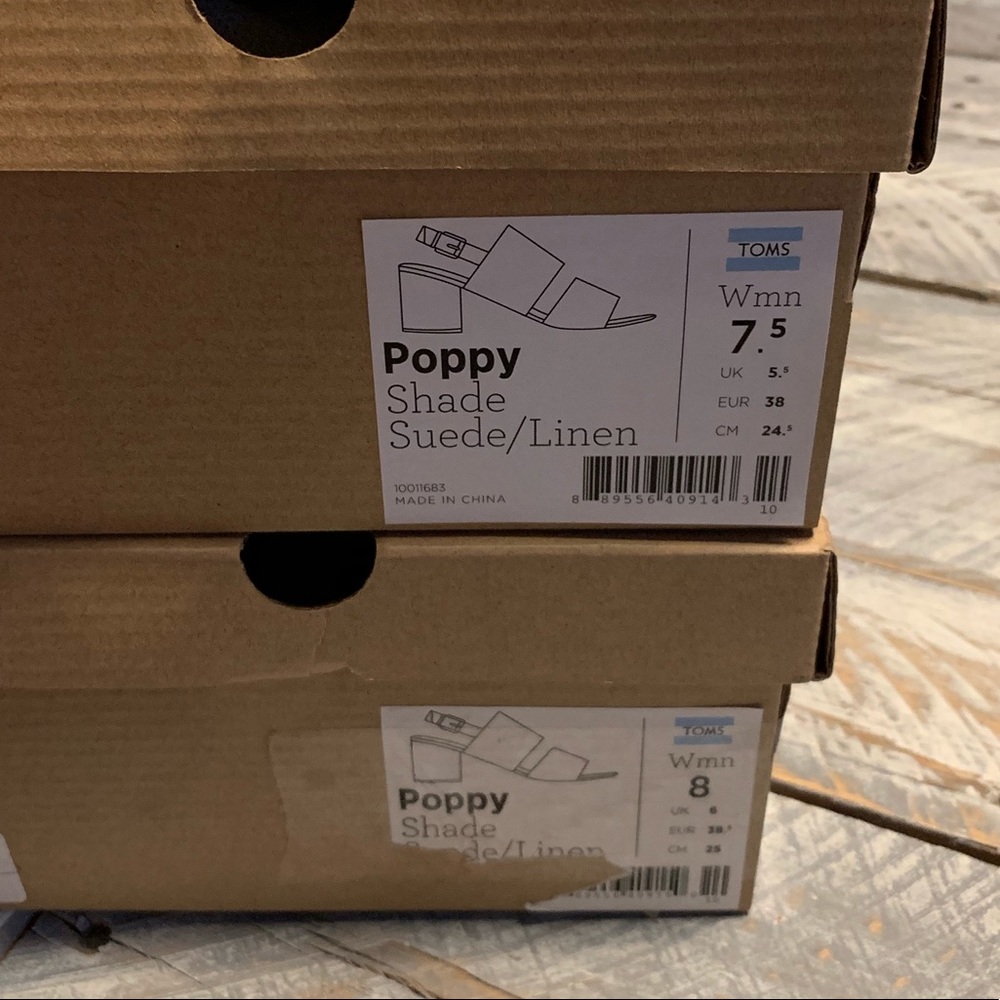 🔥Final🔥TOMS Women's Suede/Linen Poppy Sandals - Picture 8 of 8